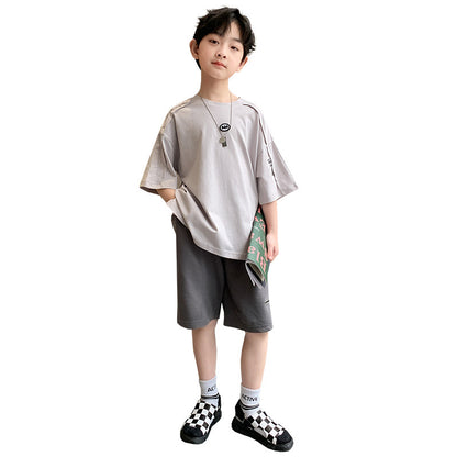 Two-piece suit for children cute and fashionable big kids