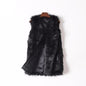 Faux fox fur vest warm vest for women