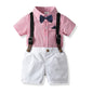 Boys shirt suit with bow tie