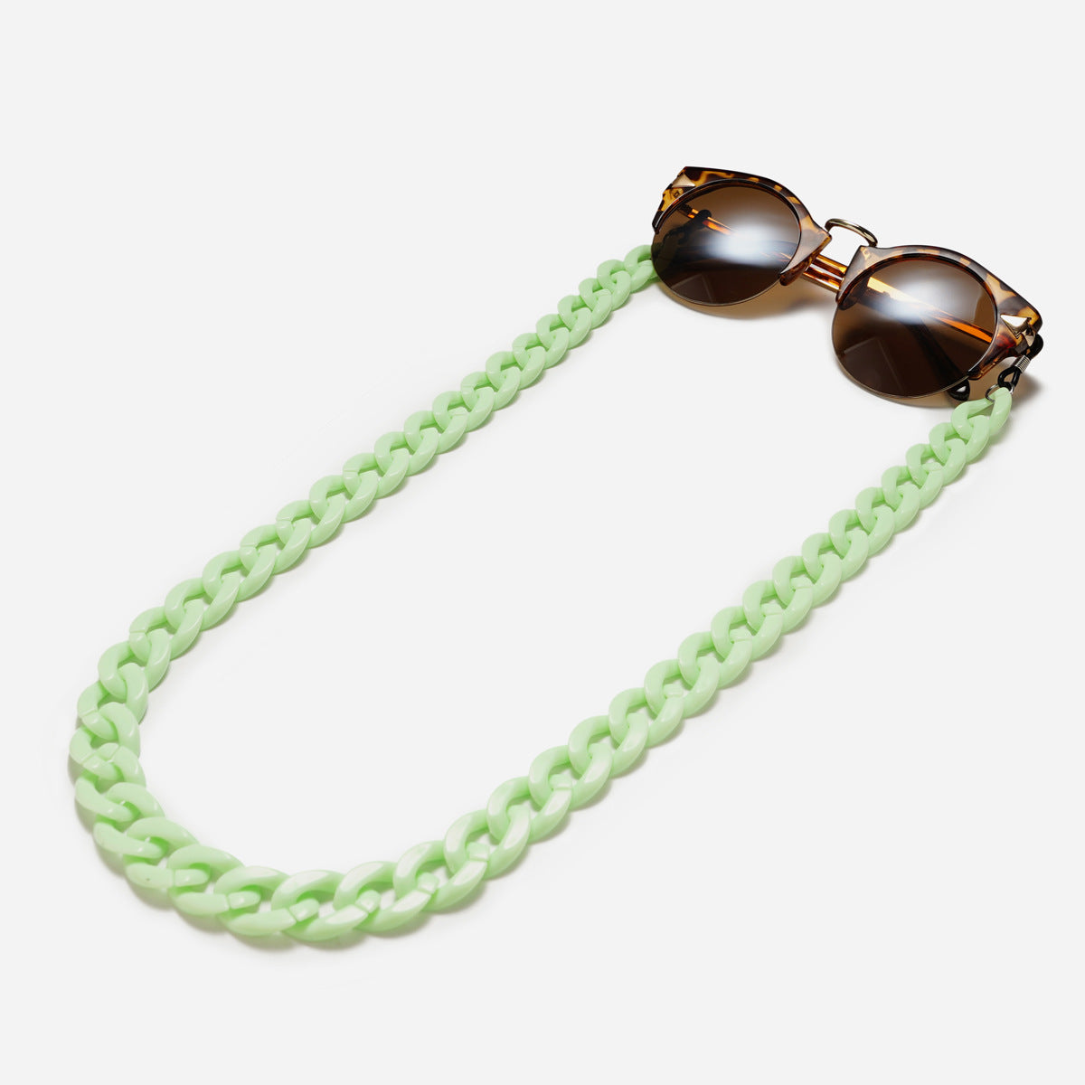 Brillenkette bernsteinfarbenes zweifarbiges Spiegelband
