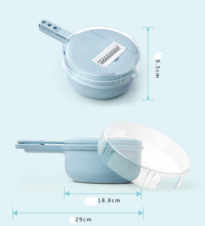 8-in-1-Mandolinenschneider Gemüseschneider Kartoffelschäler Karotten-Zwiebel-Reibe mit Sieb Gemüseschneider Küchenzubehör