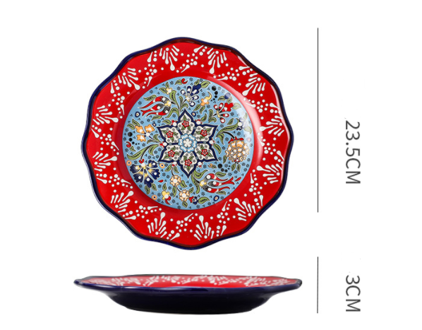 Underglaze ceramic tableware Bohemian household tableware