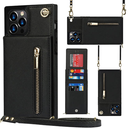 Mobile phone pocket with zipper for hanging