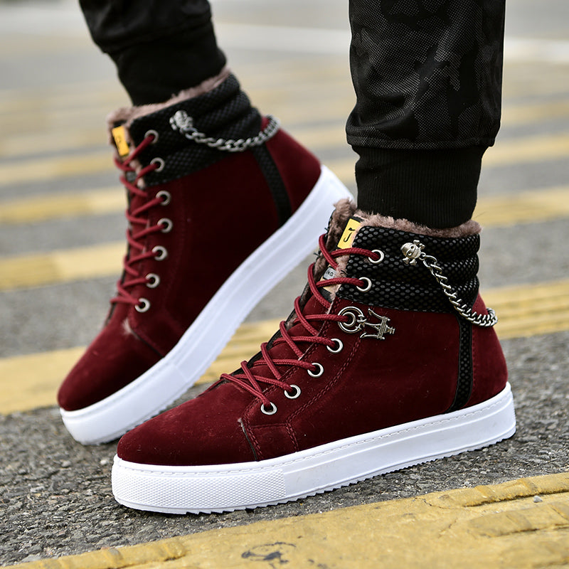 Casual Fashion Sneakers Men's Sneakers with Fleece Lining