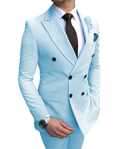 Double-breasted wedding suit for the best man