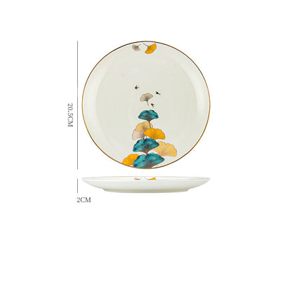 Dinner plate ceramic steak plate woven porcelain