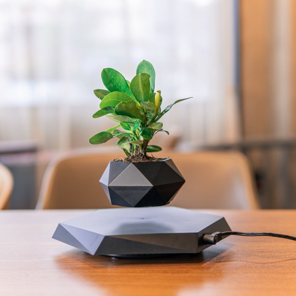 Schwimmender Magnetschwebe-Blumentopf Bonsai-Luftpflanzentopf Pflanzgefäß für Zuhause Büro Schreibtisch Dekoration kreatives Geschenk