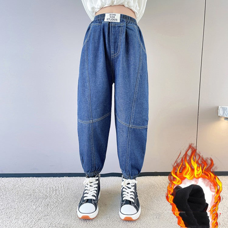 Mädchen-Haremshosen modische Kinder lässige Jeans für große Kinder ausländische Kleidung
