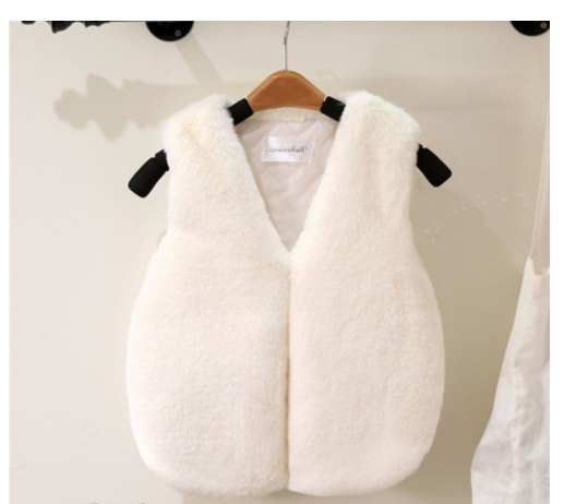 Worsted rabbit fur vest short plush vest