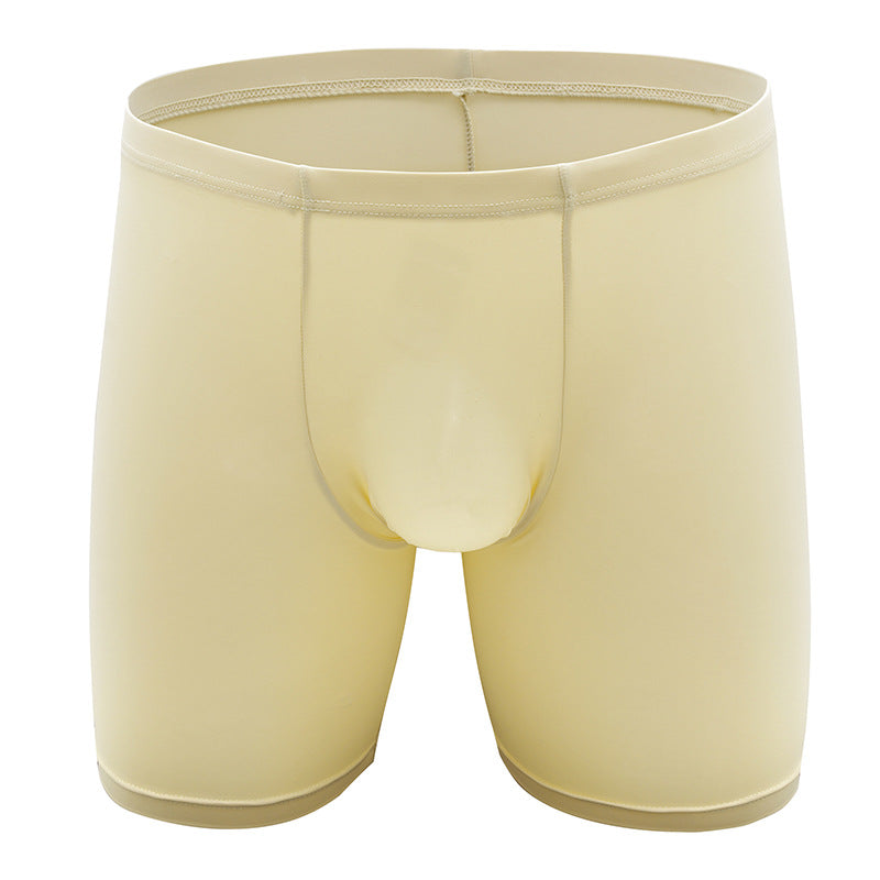 Men's extended ice silk boxer shorts