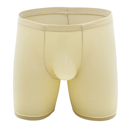 Men's extended ice silk boxer shorts