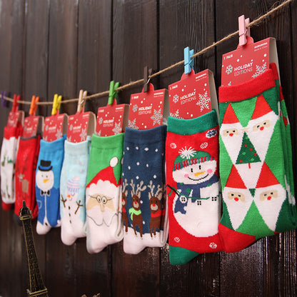 Christmas socks made of pure cotton in medium size in gift box