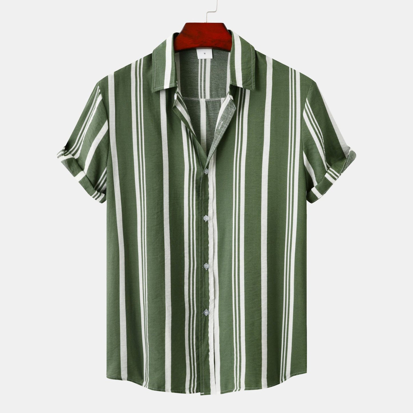 Casual striped printed short sleeve shirt for men