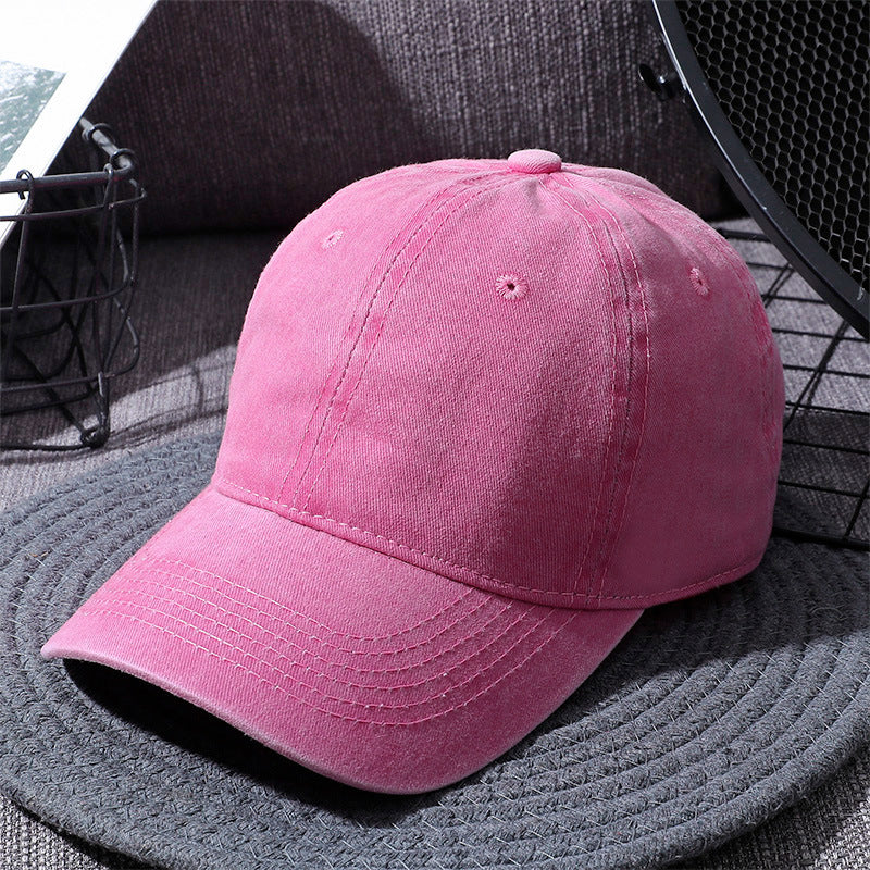 Washed baseball caps for men and women outdoor distressed sun hats simple caps