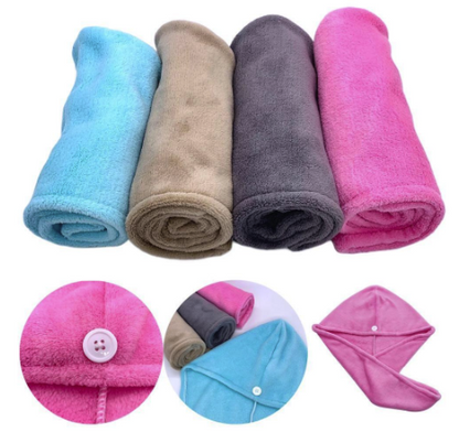 Magic microfiber hair dryer towel that dries quickly