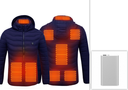 New Heated Jacket Coat USB Electric Jacket Cotton Coat Heating Thermal Clothing Heating Vest Men's Clothing Winter