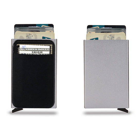 Smart wallet with metal credit card holder