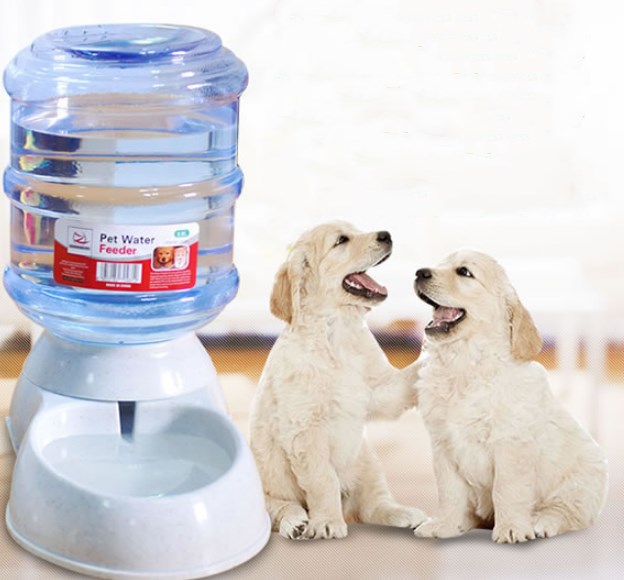 Katzen Hunde Automatischer Futterautomat Trinkwasserbrunnen Große Kapazität Kunststoff Haustiere Hundefutternapf Wasserspender