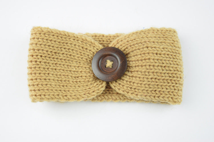 Baby wool headband handwoven hair accessory