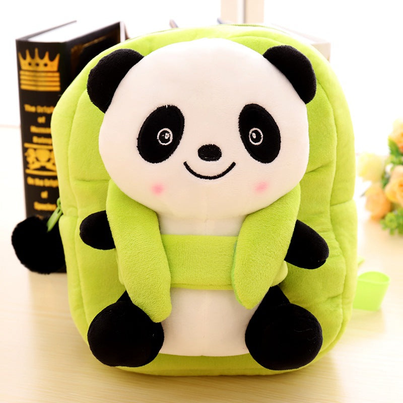 Cartoon Panda Plush School Bag for Kids