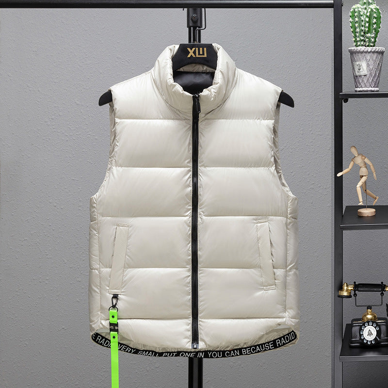 Cotton vest male autumn winter new shoulder back