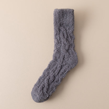 Winter Warme Fuzzy Coral Fleece Socken Frauen Männer Samt Verdickt Zuhause Schlafende Bodens ocken