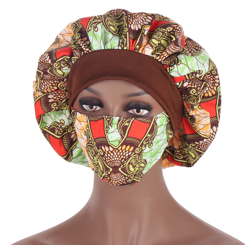 Hijab Hat African Pattern Multicolor Sleeping Fashion