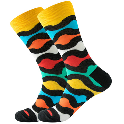 Square Men Mexican Wave Women socks Diamond Trendy