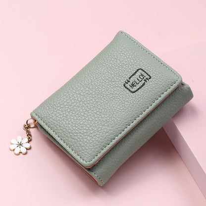 Simple foldable cute zero wallet for women