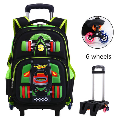 Dreidimensionales Auto Jungen Grundschule Trolley Schultasche