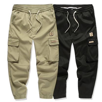 Men's fashionable casual multi-bag pants