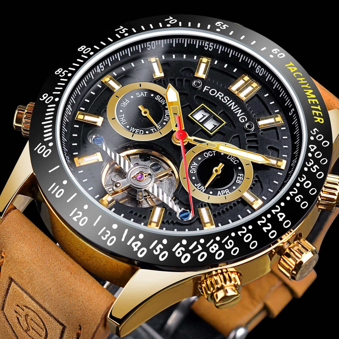 Stylish and versatile automatic mechanical men's watch waterproof