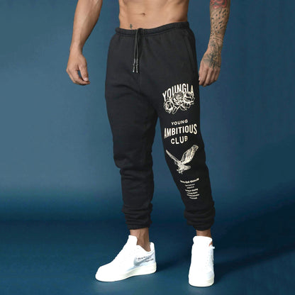 Thick ankle-tied sports pants for men