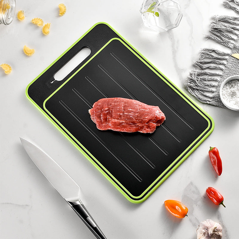 Double-sided cutting board with defrost function Cutting board Kitchen grinding board with knife sharpener