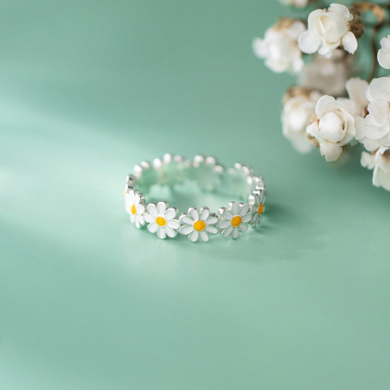 Vintage Daisy Flower Rings