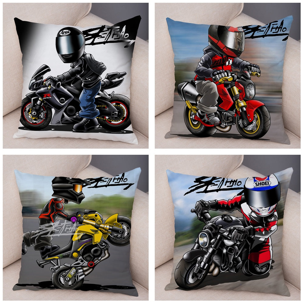 Extreme Sport Pillow Cover Decor Cartoon