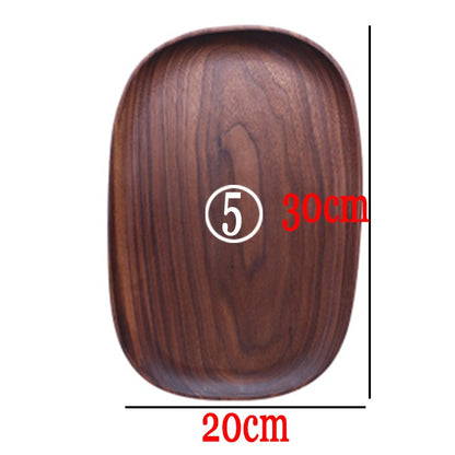 Whole Wood Lovesickness Wood Irregular Oval Solid Wood Pan Plate Fruit Dishes Saucer Tea Tray Dessert Plate Tableware Set