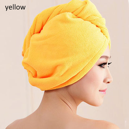 23*60cm 1 Pc Quick Dry Towels Microfiber Fabric Dry Hair Hat Shower Cap Lady Turban Bath Towel Absorbent