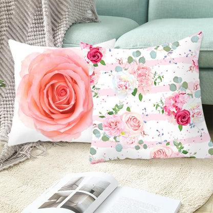 Pink Feather Pillowcase Decorative Sofa Pillow Case Bed Cushion Cover Home Decor Car Cushion Cover Cute Pillow Case 45*45cm