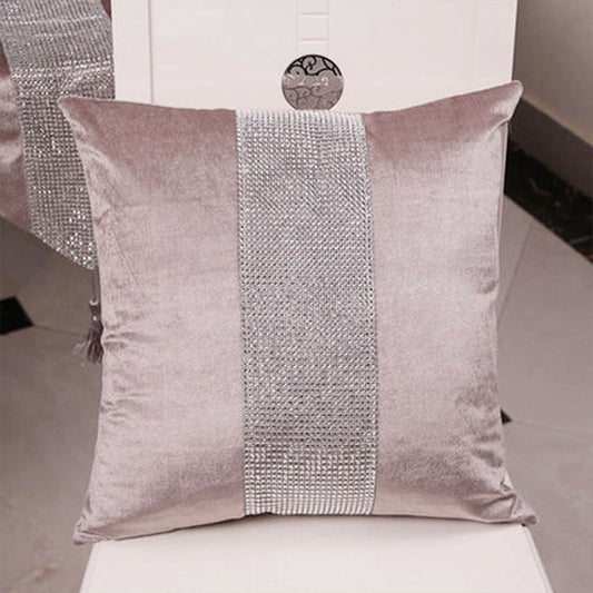 Decorative Pillow Case Flannel Diamond Patckwork Modern Simple Throw Cover Cushion Cover Party Hotel Home Textile 45cm*45cm