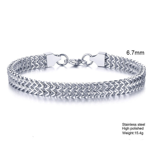 STYLISH STAINLESS STEEL BALI FOXTAIL CHAIN ​​BRACELET