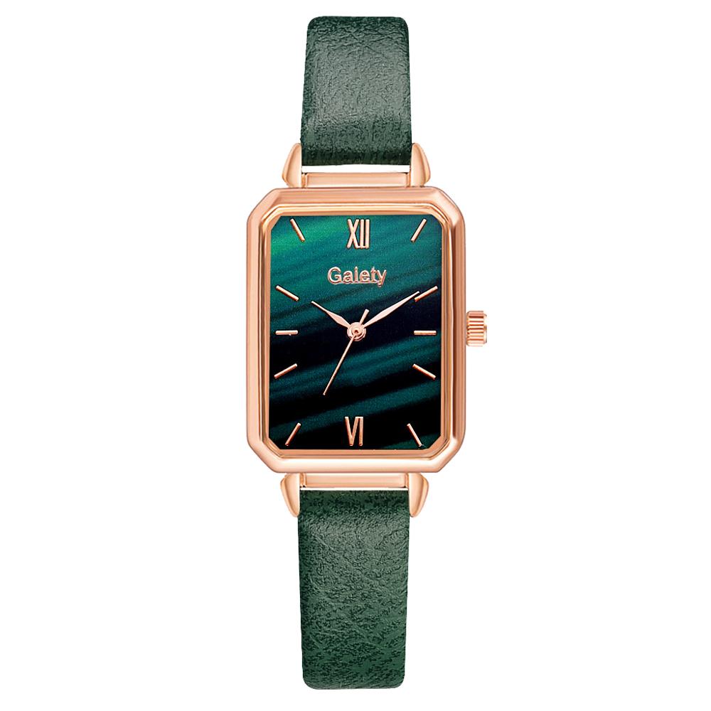 Quartz Watch Bracelet Set Green Dial