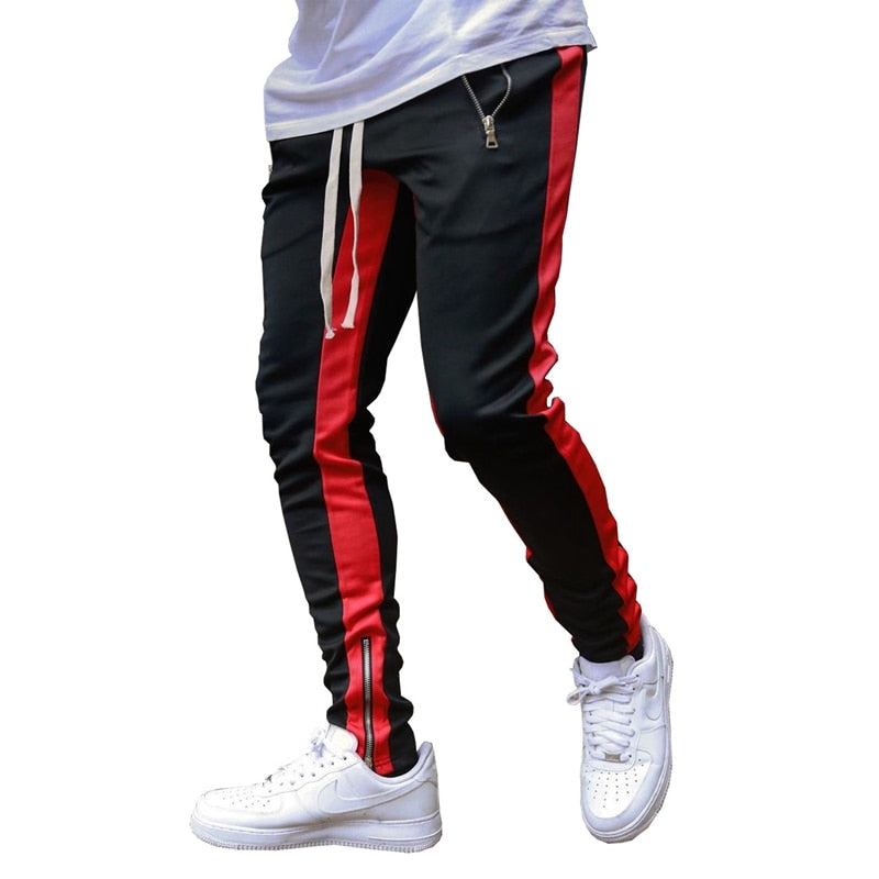 Jogging Pants Men Running Pants With Zipper Sport Fitness