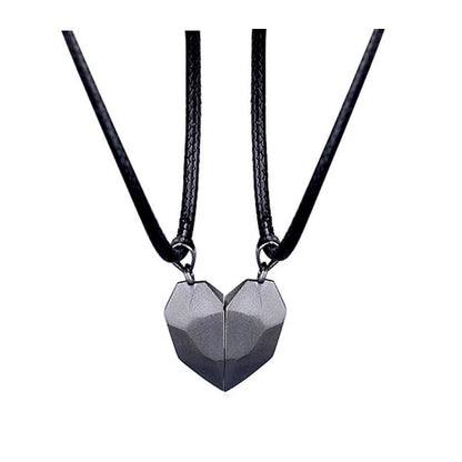 2Pcs Magnetic Paar Halskette Liebhaber Herz Abstand Gepaart Anhänger Projektion Halsketten Für Frauen Schmuck Valentinstag Geschenk