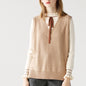 V-neck Knitted Sweater Vest Women 2023 New Korean Cashmere Loose Vest