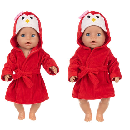 New Bathrobe Animal Suit Fit 17 inch New Bathrobe Animal Suit Fit 43cm Baby New Born Doll Clothes