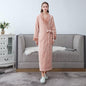 Plus Size 3XL Men Robe Winter Flannel Soft Kimono Gown Lovers Ultra Large Long Bathrobe Nightwear Thick Warm Women Sleepwear