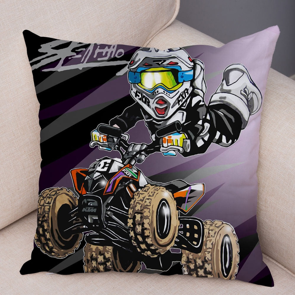 Extreme Sport Pillow Cover Decor Cartoon