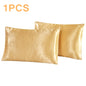 1Pc Queen Satin Silk Pillowcase Pillow Case Cover Home Bedding Smoothy Pillow Rectangle Bedding Pillow