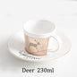 Creative Horse Anamorphic Cup Mirror Reflection Cup Hummingbird Mug Luycho Coffee Tea Set With Coaster 90ml-220ml